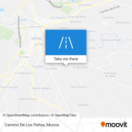 Camino De Los Peñas map