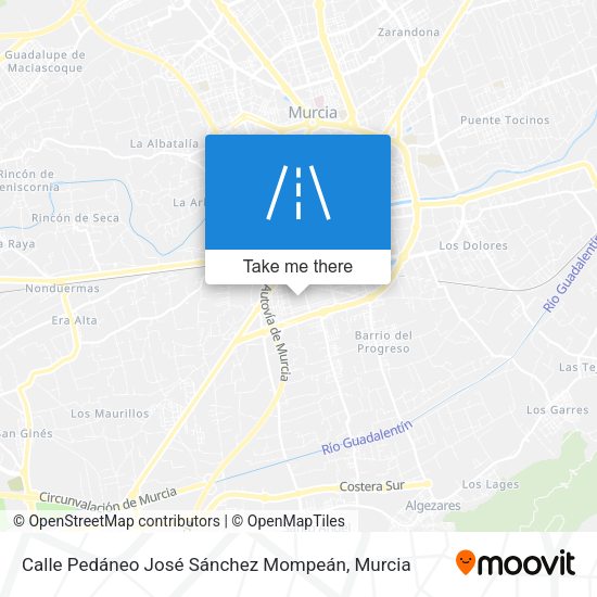 Calle Pedáneo José Sánchez Mompeán map