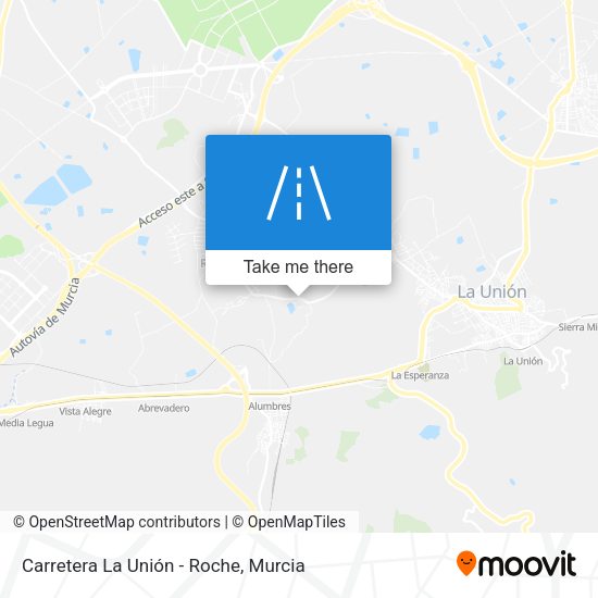 Carretera La Unión - Roche map
