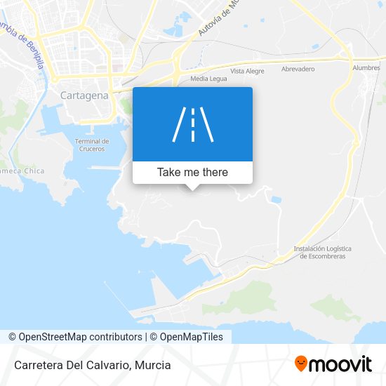 Carretera Del Calvario map