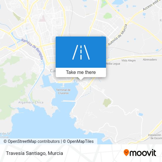 Travesía Santiago map