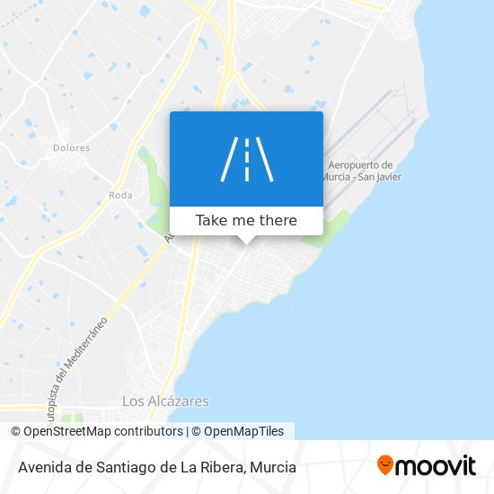 mapa Avenida de Santiago de La Ribera