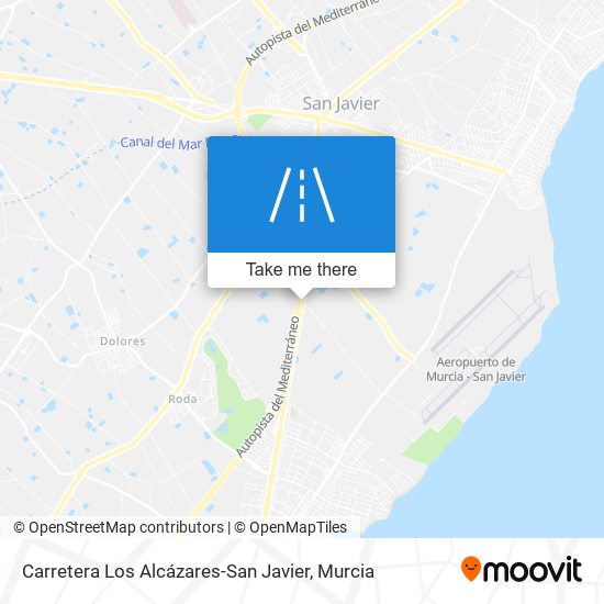 Carretera Los Alcázares-San Javier map