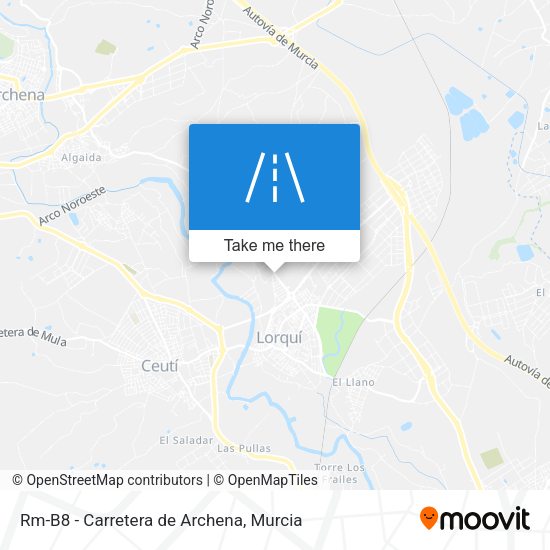 Rm-B8 - Carretera de Archena map