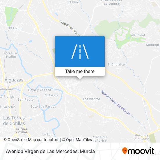 mapa Avenida Virgen de Las Mercedes
