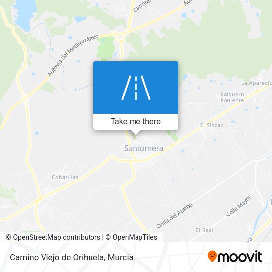 Camino Viejo de Orihuela map