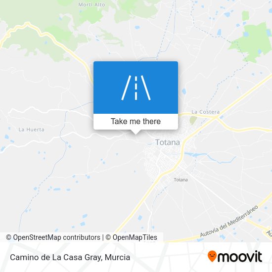 Camino de La Casa Gray map