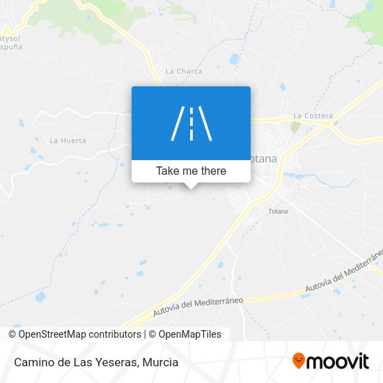 Camino de Las Yeseras map