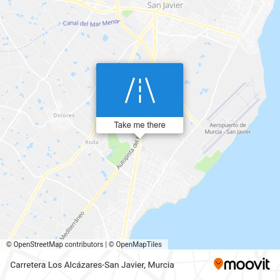 Carretera Los Alcázares-San Javier map