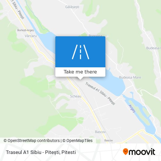 Traseul A1 Sibiu - Pitești map