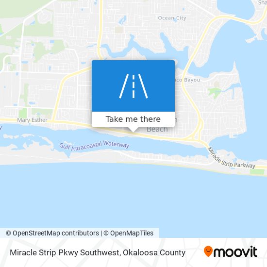 Miracle Strip Pkwy Southwest map