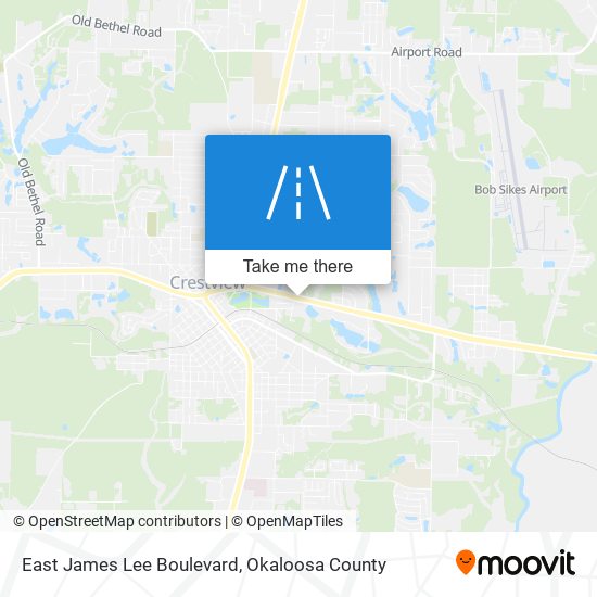 East James Lee Boulevard map