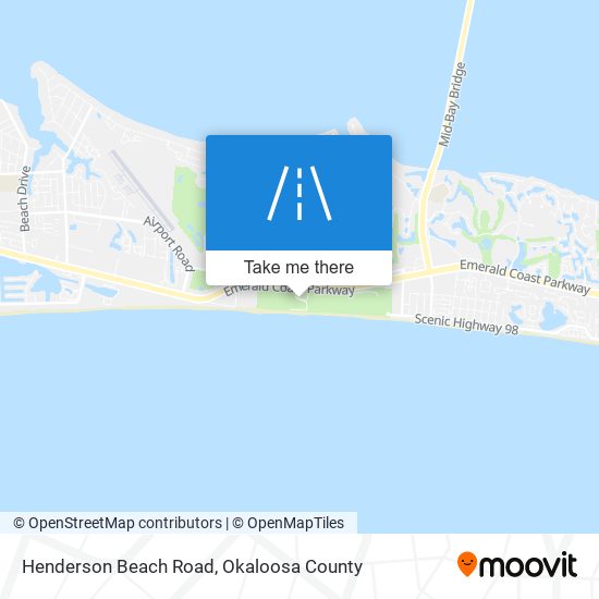 Henderson Beach Road map