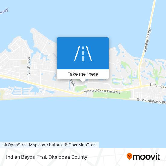 Indian Bayou Trail map