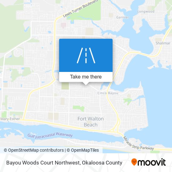 Mapa de Bayou Woods Court Northwest