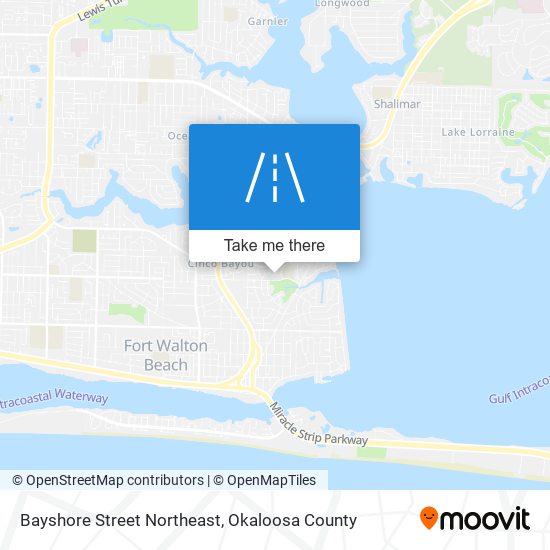 Bayshore Street Northeast map