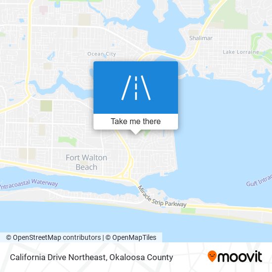 Mapa de California Drive Northeast