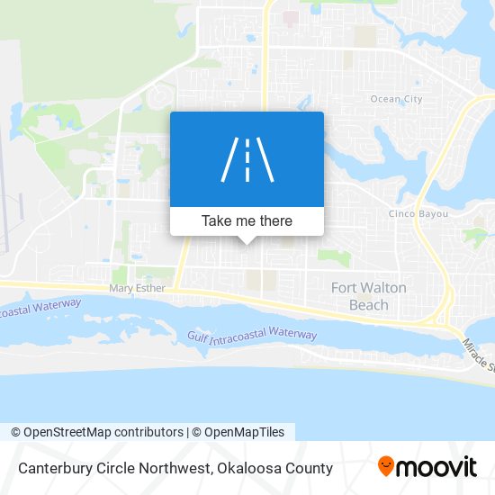 Mapa de Canterbury Circle Northwest