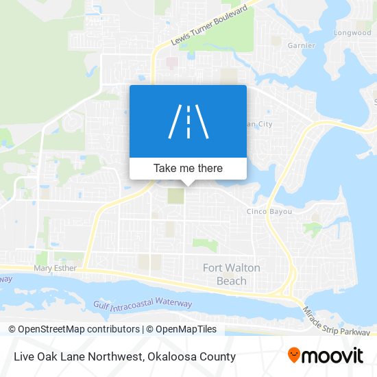 Live Oak Lane Northwest map