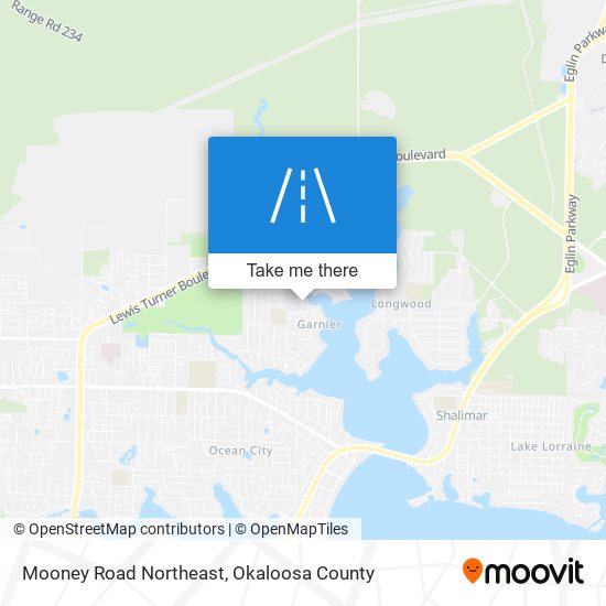 Mooney Road Northeast map
