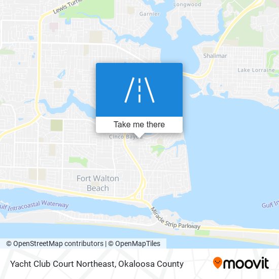 Mapa de Yacht Club Court Northeast