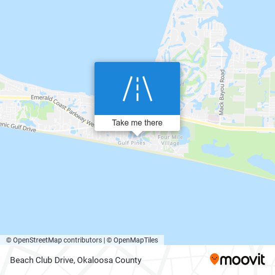 Beach Club Drive map