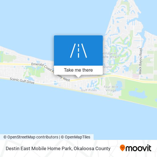 Destin East Mobile Home Park map