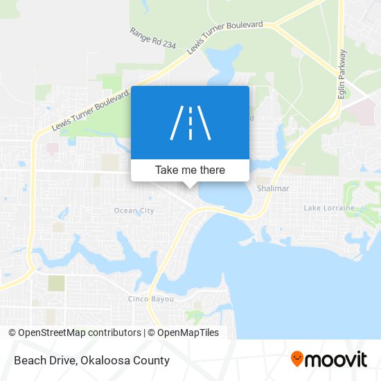 Beach Drive map