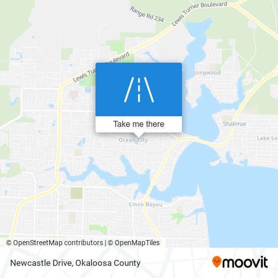 Newcastle Drive map