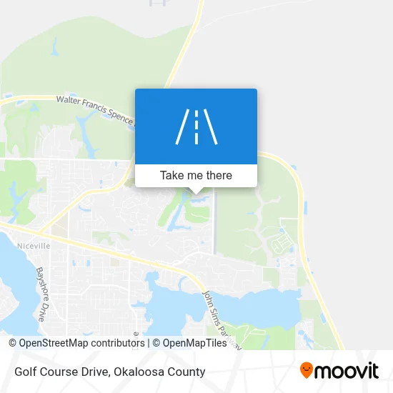 Golf Course Drive map