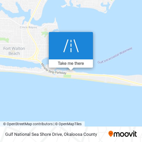 Gulf National Sea Shore Drive map
