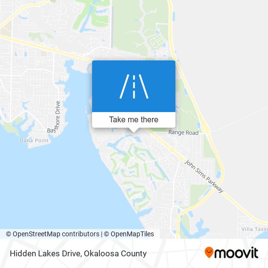 Hidden Lakes Drive map