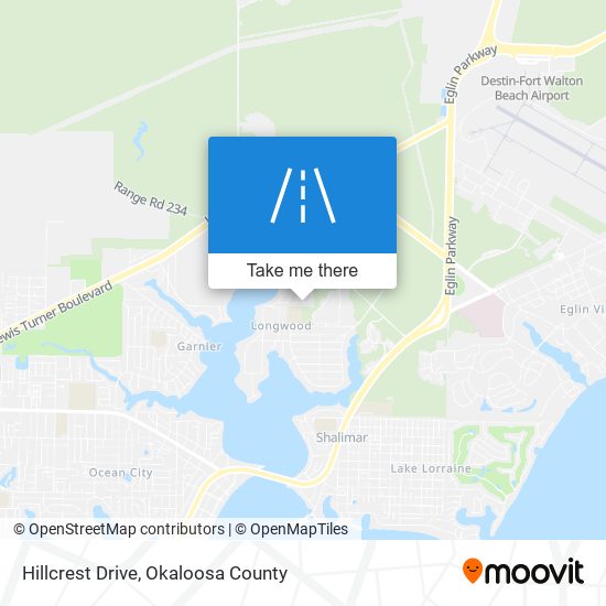 Hillcrest Drive map