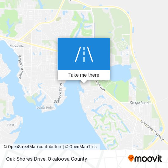 Oak Shores Drive map