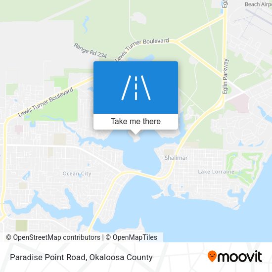 Mapa de Paradise Point Road