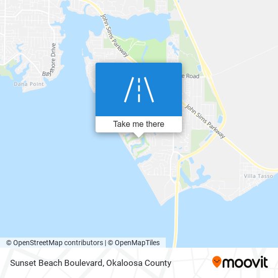 Mapa de Sunset Beach Boulevard
