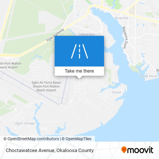 Choctawatcee Avenue map