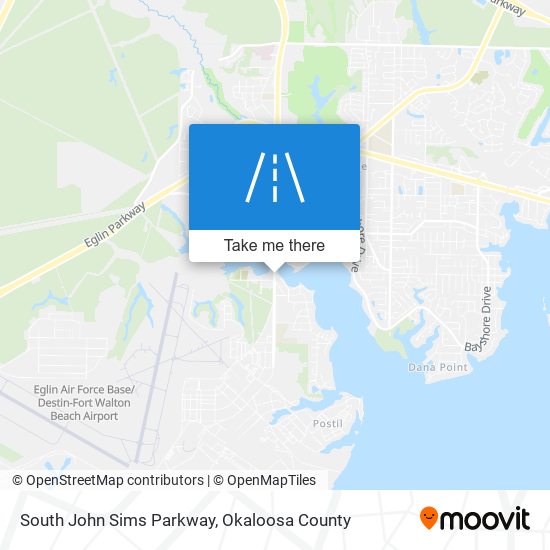 South John Sims Parkway map