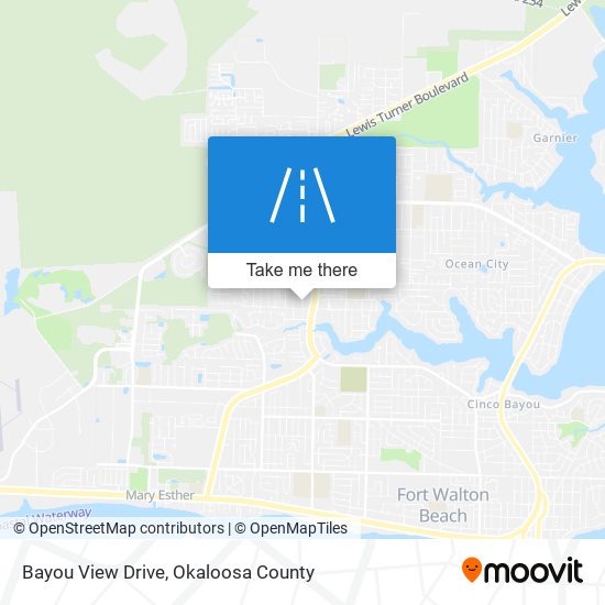 Bayou View Drive map