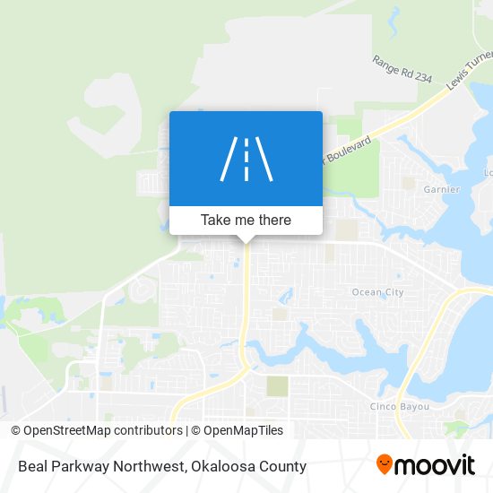 Beal Parkway Northwest map