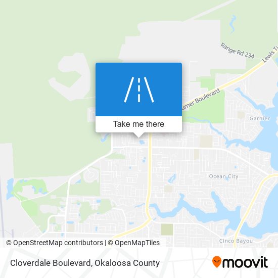 Cloverdale Boulevard map