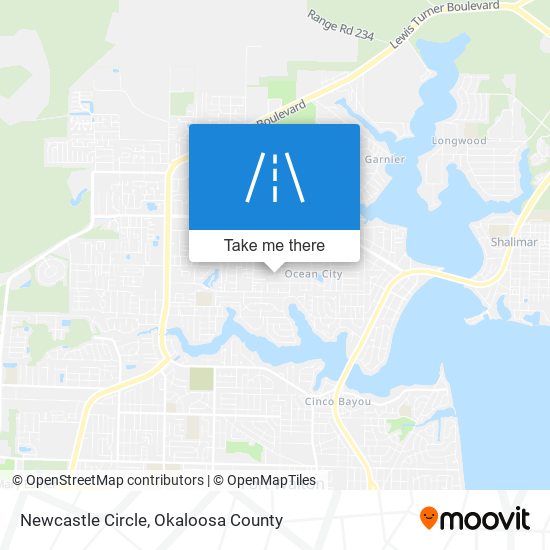 Mapa de Newcastle Circle