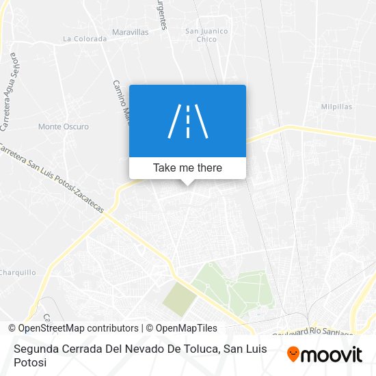 Mapa de Segunda Cerrada Del Nevado De Toluca