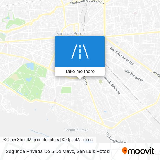 Segunda Privada De 5 De Mayo map