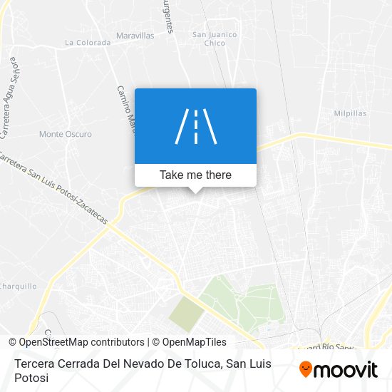 Mapa de Tercera Cerrada Del Nevado De Toluca