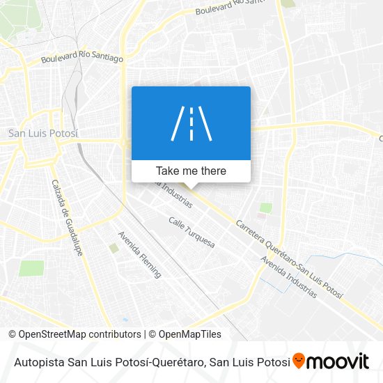 Autopista San Luis Potosí-Querétaro map