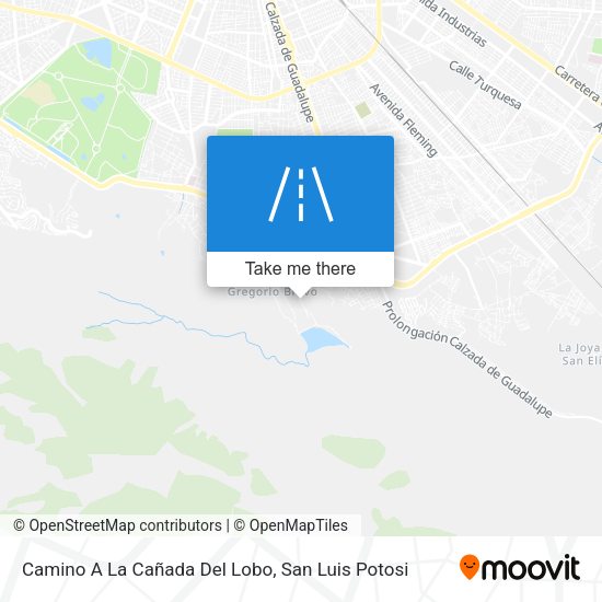 Camino A La Cañada Del Lobo map