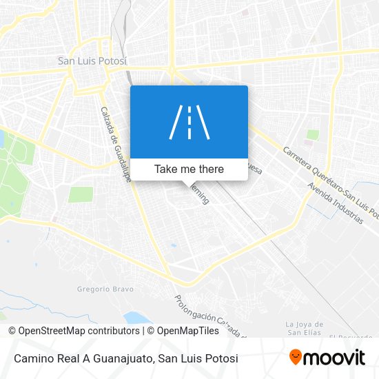 Camino Real A Guanajuato map