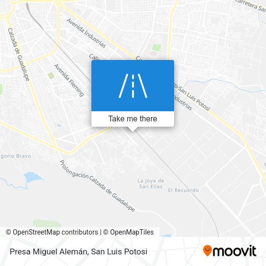 Mapa de Presa Miguel Alemán