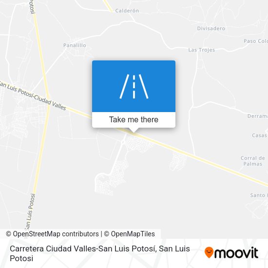 Mapa de Carretera Ciudad Valles-San Luis Potosí